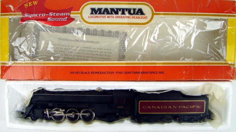 Mantua 328-80 CP 4-6-2 Pacific Locomotive with Syncro-Steam Sound HO Scale