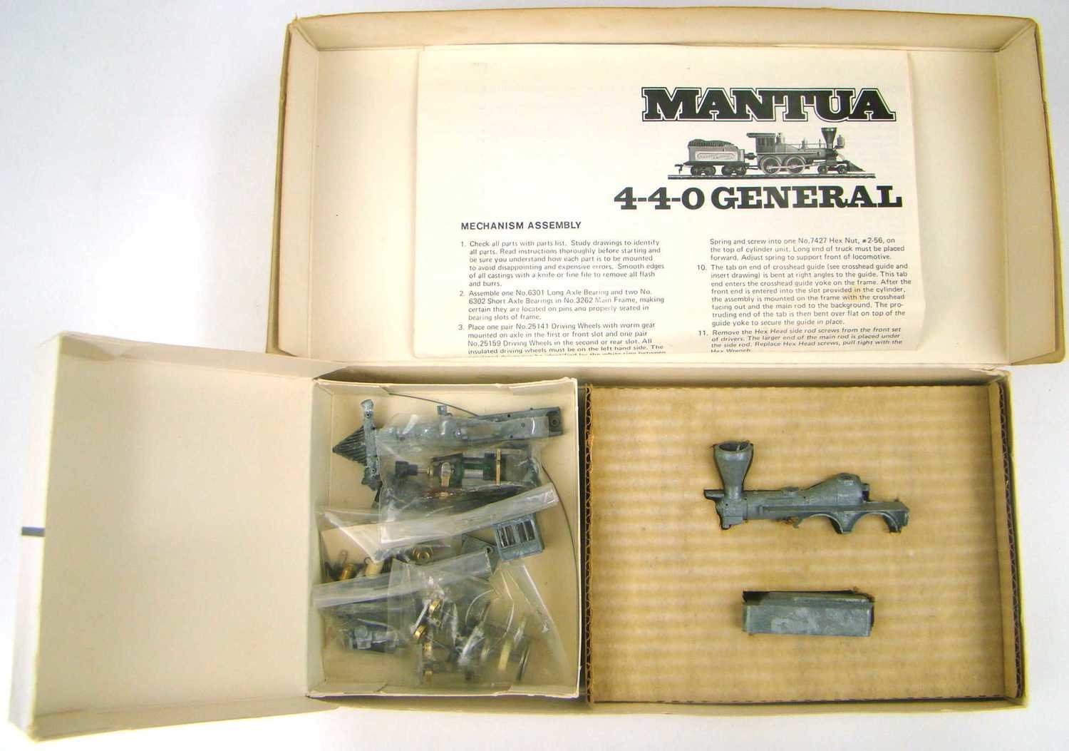 Mantua 507 4-4-0 &quot;General&quot; Locomotive and Tender Kit HO Scale