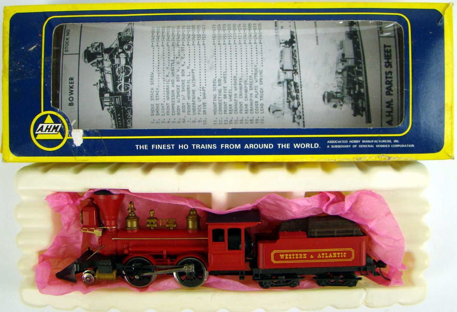 AHM 5072D 2-4-0 W&amp;ARR  J.W. &quot;Super&quot; Bowker Locomotive HO Scale
