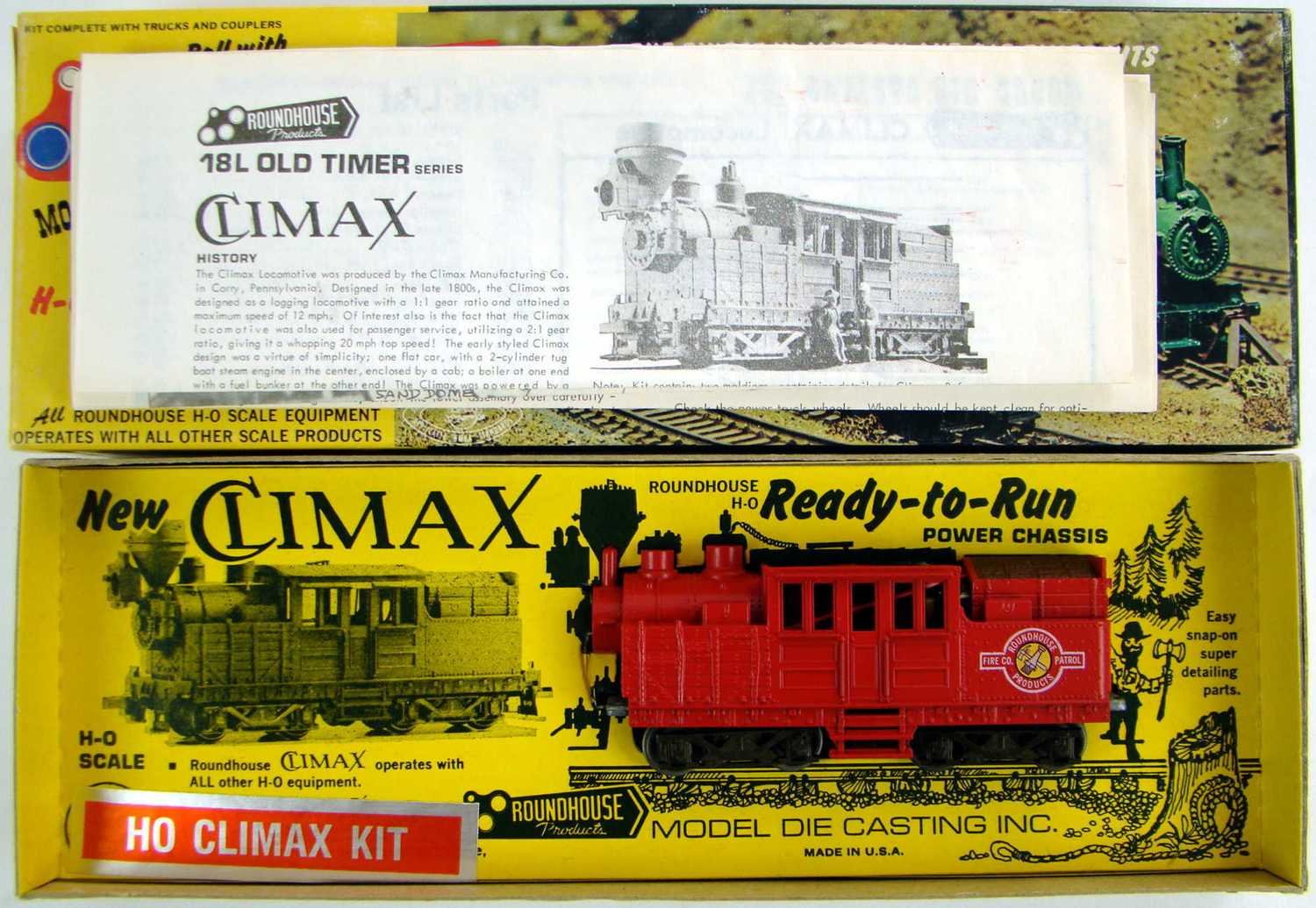 Roundhouse 2785 Fire Patrol Climax Locomotive Kit HO Scale