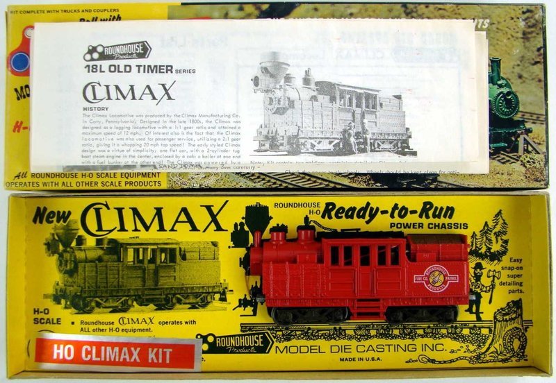 Roundhouse 2785 Fire Patrol Climax Locomotive Kit HO Scale