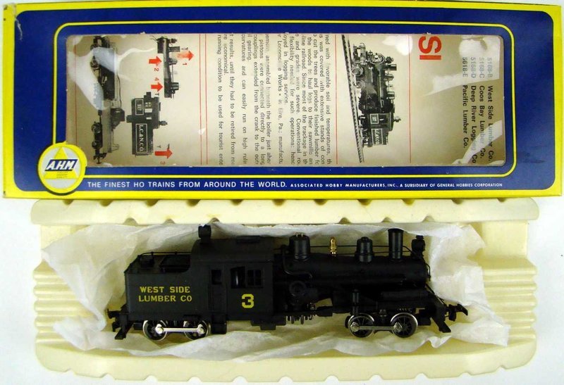 AHM5168B West Side Lumber 2-Truck Heisler Logging Locomotive HO Scale