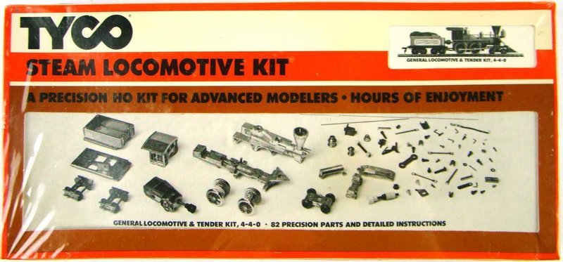 TYCO 7705-210 Undecorated 4-4-0 General Locomotive Kit HO Scale