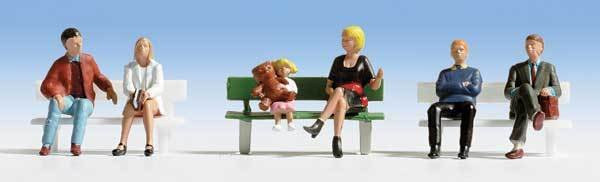 Walthers SceneMaster 949-6057 6-Piece Seated Figure Set HO Scale