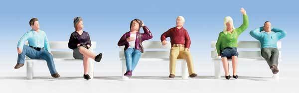 Walthers SceneMaster 949-6059 6-Piece Seated Figure Set HO Scale