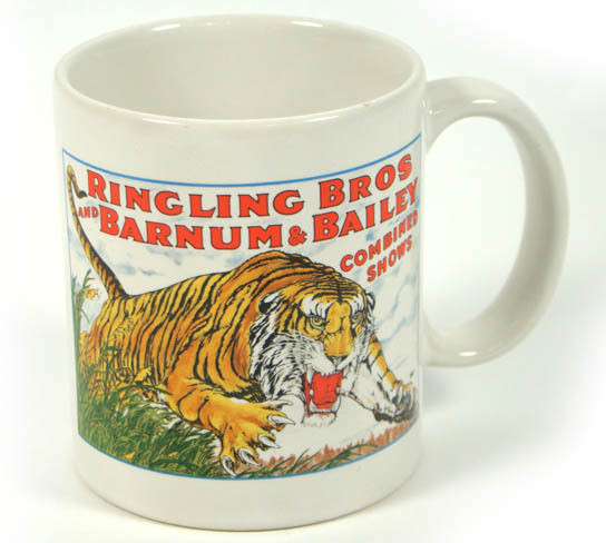MRCHQ Collectible 1983 Ringling Bros. Barnum &amp; Bailey Tiger Stoneware Mug