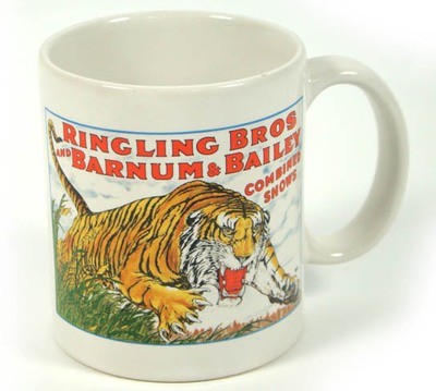 MRCHQ Collectible 1983 Ringling Bros. Barnum & Bailey Tiger Stoneware Mug