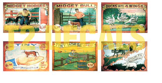 MRCHQ Custom Circus Sideshow Decal Sheet #4