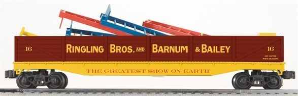 K-Line Lionel 6-22544 RBB&amp;B Wood-Sided Gondola w/Circus Equipment Load O Scale