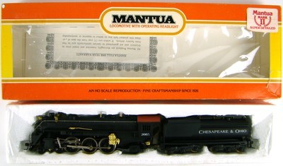 Mantua 320-24 C&O MKII Super Detailed 4-6-2 Pacific Locomotive HO Scale