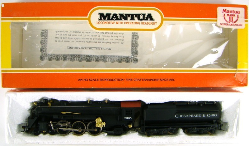 Mantua 320-24 C&amp;O MKII Super Detailed 4-6-2 Pacific Locomotive HO Scale