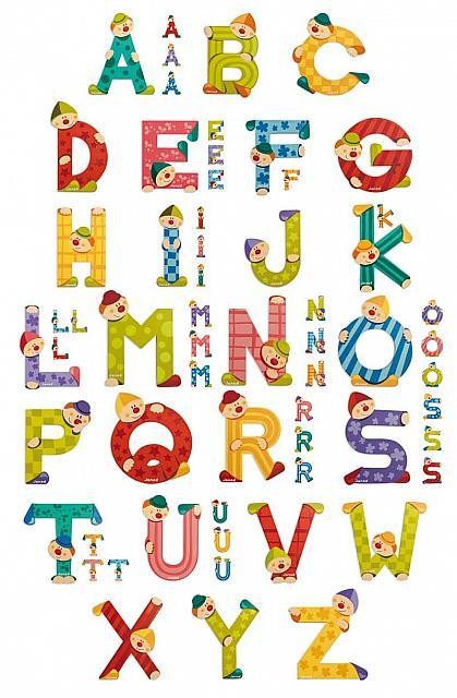 Janod JO4540 144 Piece Clown Letter Set with FREE Display Stand