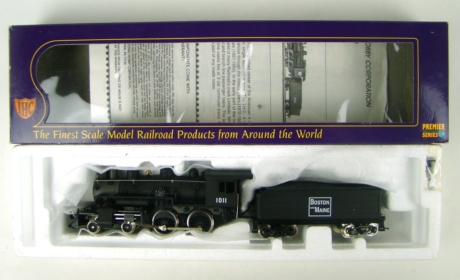 IHC Premier M815 Boston and Maine Class A-41 "Modern" American 4-4-0 Locomotive #1011 HO Scale