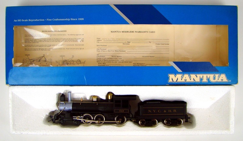 Mantua 308-022 Rogers NYC&amp;HR 4-6-0 Ten Wheeler &quot;Dixie Bell&quot; Locomotive HO Scale