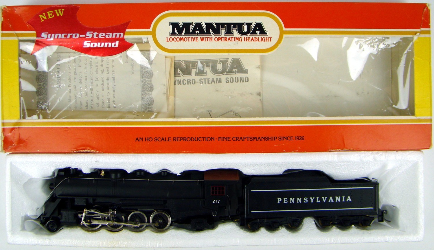 Mantua 32920 PRR 282 Mikado with SyncroSteam Sound HO Scale