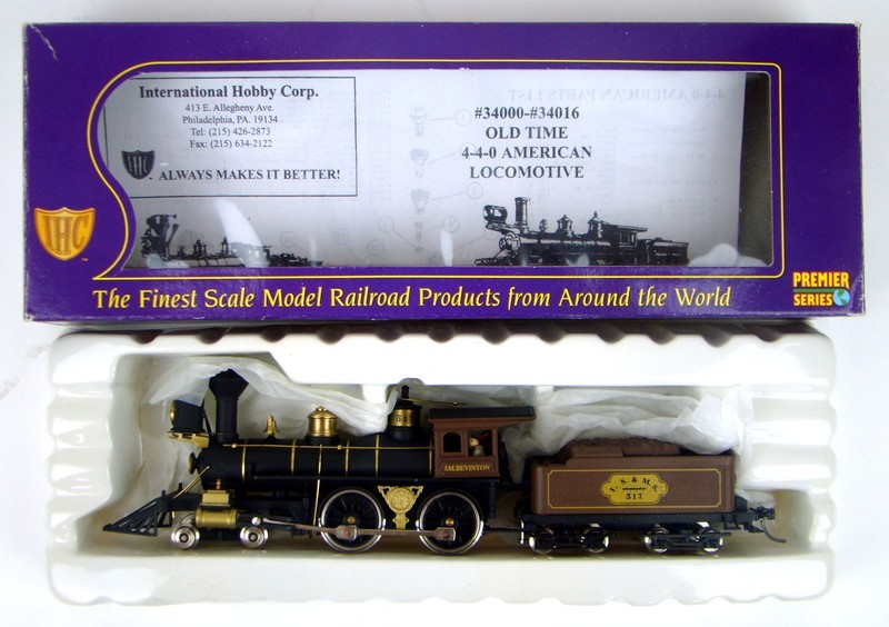 IHC 34008 J.M. Bevinton L.S. &amp; M.S. R.R 4-4-0 American Standard Locomotive HO Scale