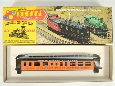 Roundhouse 5047 Ringling Bros. 50&#39; Pullman Business Coach Kit HO Scale