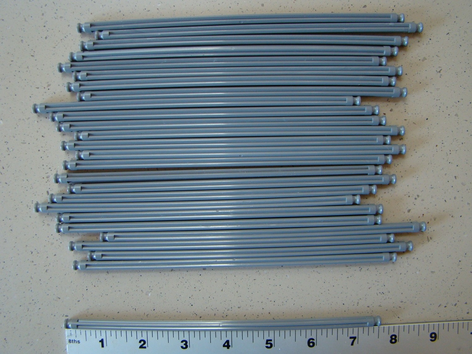 K&#39;NEX 7.5&quot; Gray Rod 25 Pack