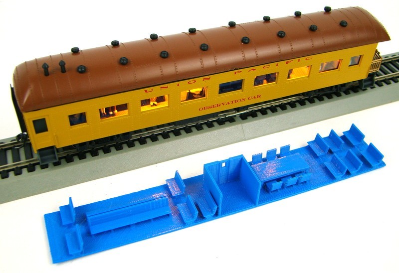 MRRHQ Custom HO Scale Interior for MDC/Roundhouse 60&#39; Harriman Observation Coach