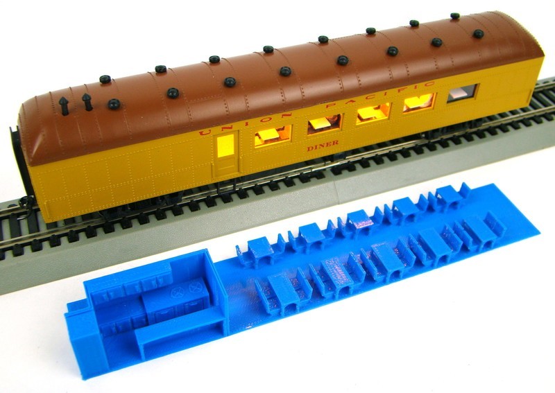 MRRHQ Custom HO Scale Interior for MDC/Roundhouse 60&#39; Harriman Diner Coach
