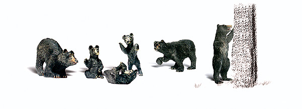 Woodland Scenics 2737 O Scale Black Bears