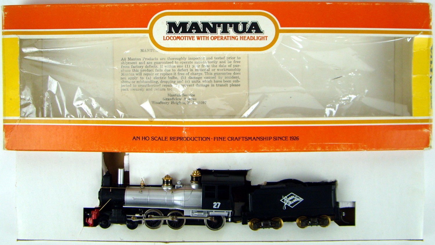 Mantua 30827 Rogers LV Black Diamond 460 Ten Wheeler "Dixie Bell