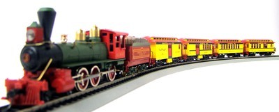 MRRHQ Custom Limited Edition Tyco/Roundhouse 84301 Series 1890s AT&SF Overton Passenger Train Set