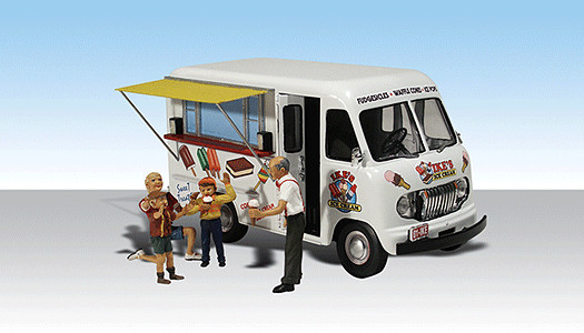 Woodland Scenic A5541 Ike&#39;s Ice Cream Truck w/4 Figures