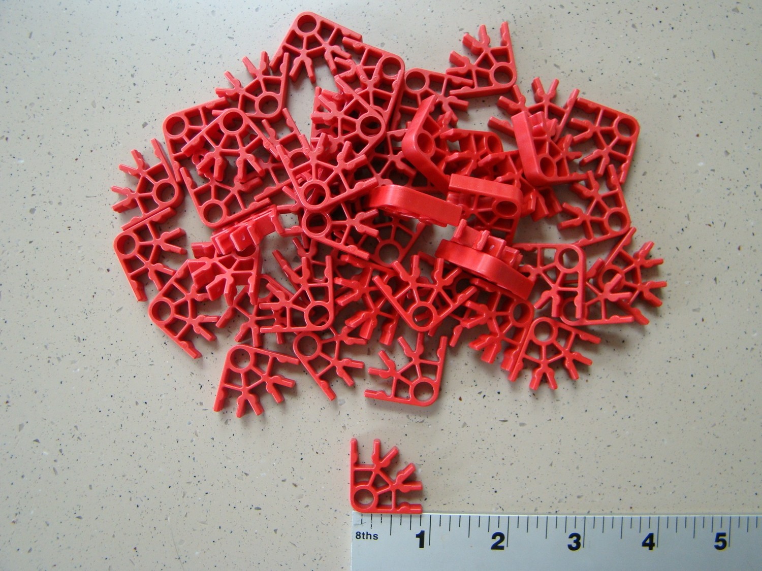 K&#39;NEX Red 3 Position Connector 50 Pack
