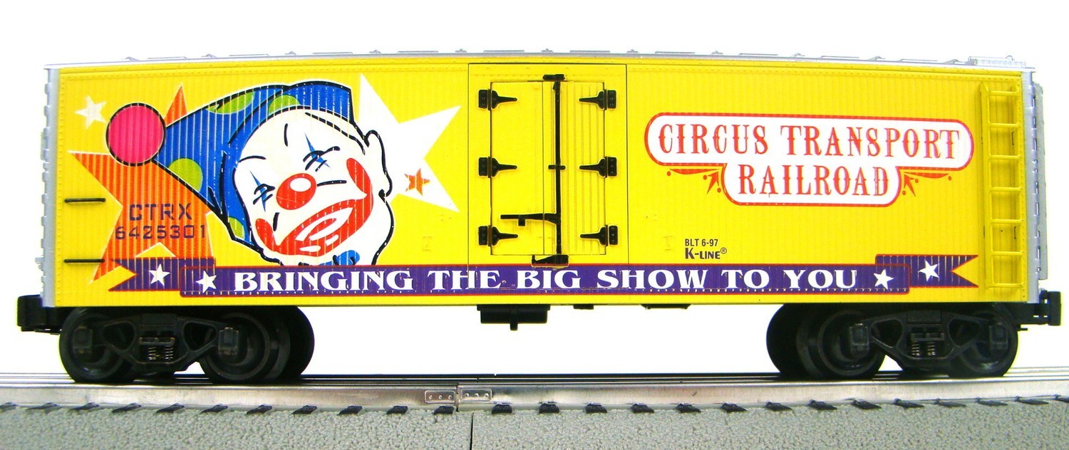 K-Line K642-5301 CTR Clown Billboard Wood-Sided Reefer Car O Scale