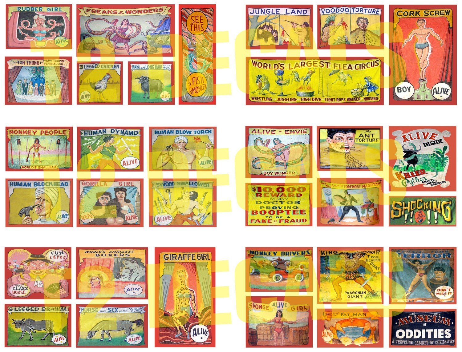 MRCHQ Custom Circus Sideshow Decal Mega-Sheet #4