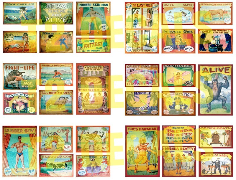 MRCHQ Custom Circus Sideshow Decal Mega-Sheet #3