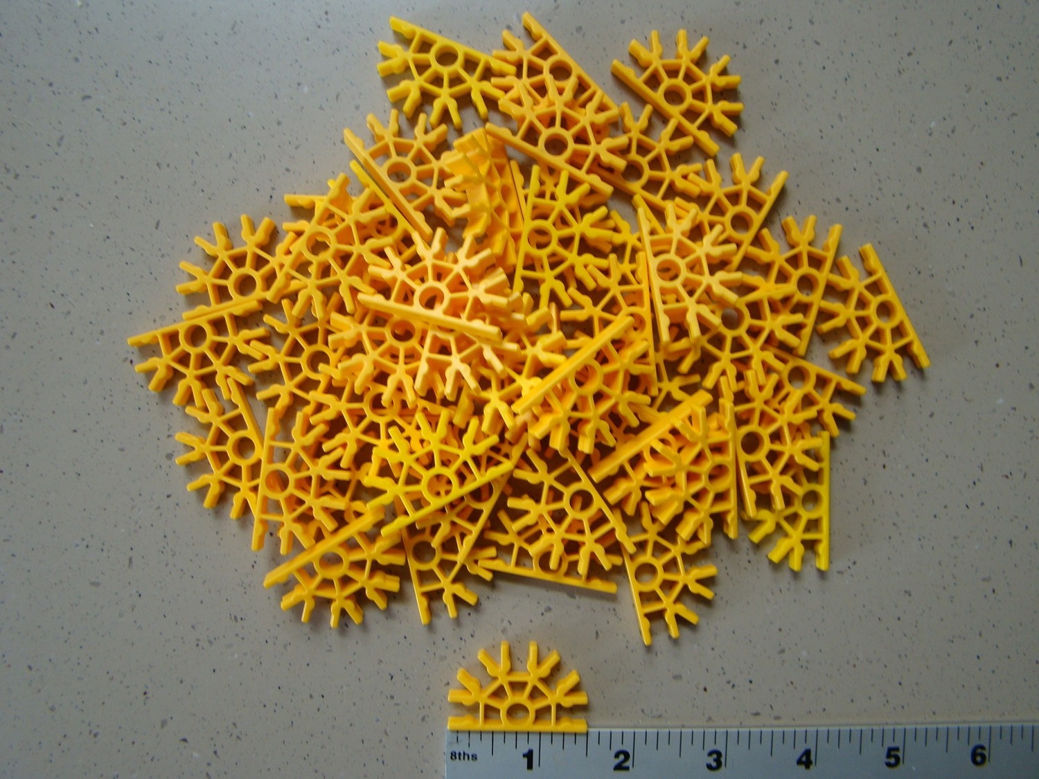 K&#39;NEX 5 Position Yellow Connector 50 Pack
