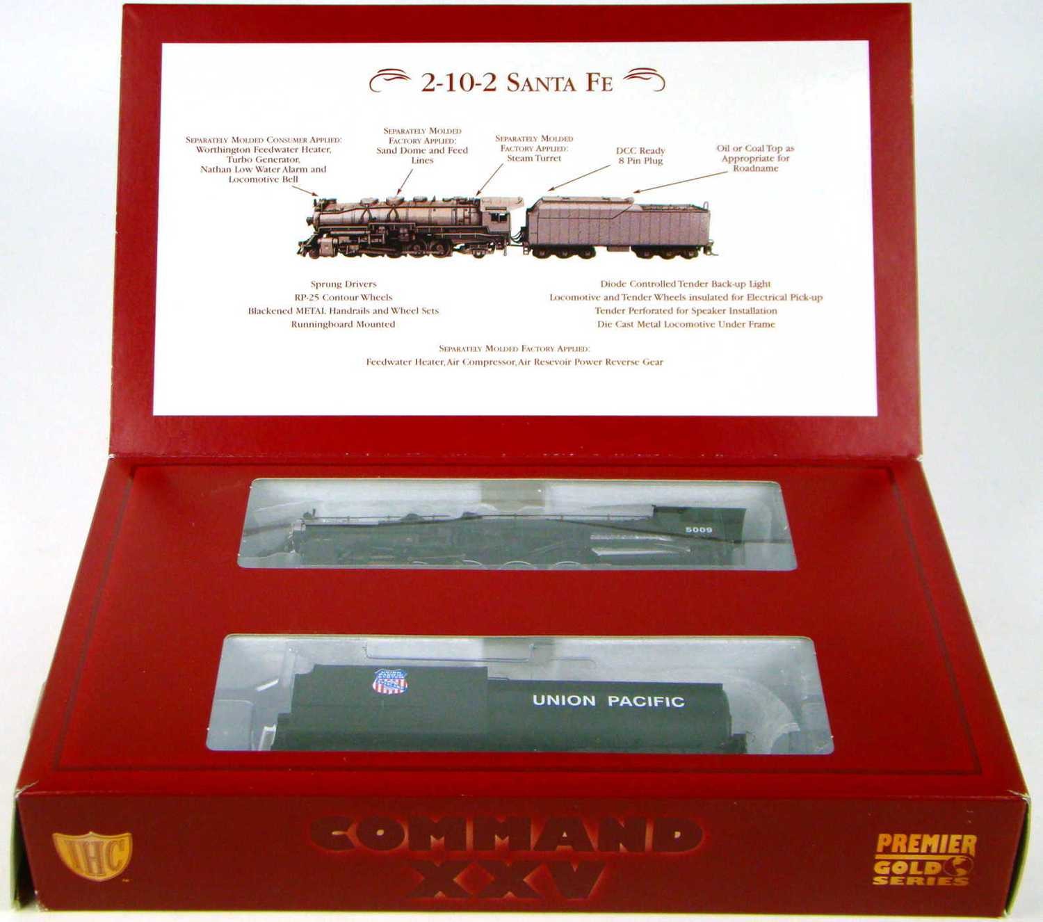 IHC 23412 Command XXV UP 2-10-2 "Santa Fe" Locomotive #5009 HO Scale