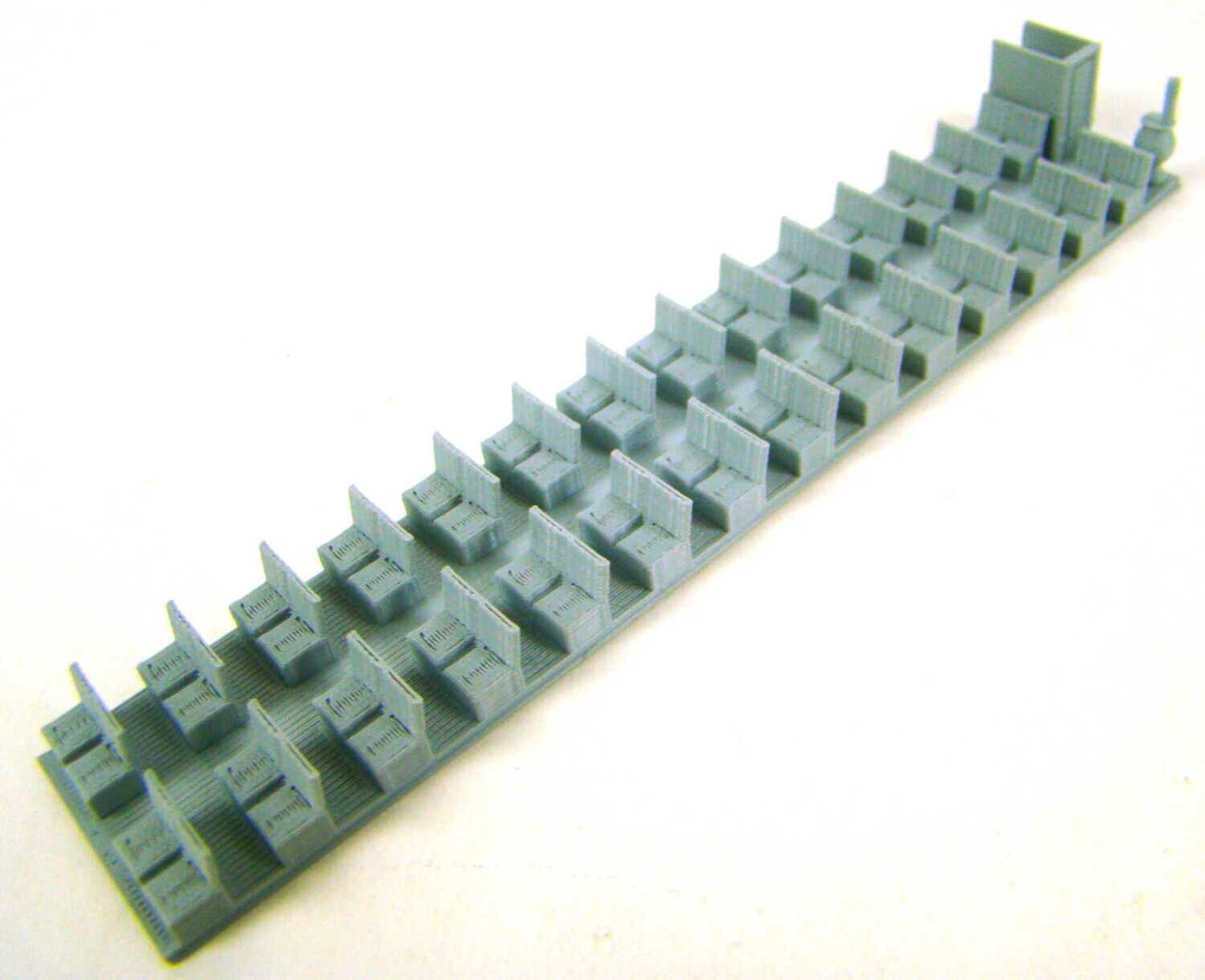 MRRHQ Custom HO Scale Interior for MDC/Roundhouse 50' Overland Passenger Coach