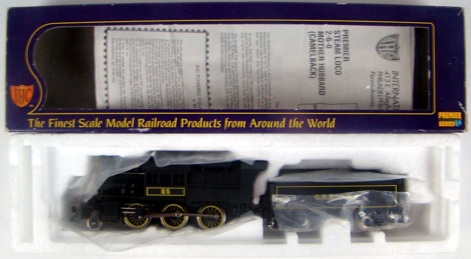 IHC Premier 23157 Central of New Jersey 2-6-0 Camelback Locomotive #85 HO Scale