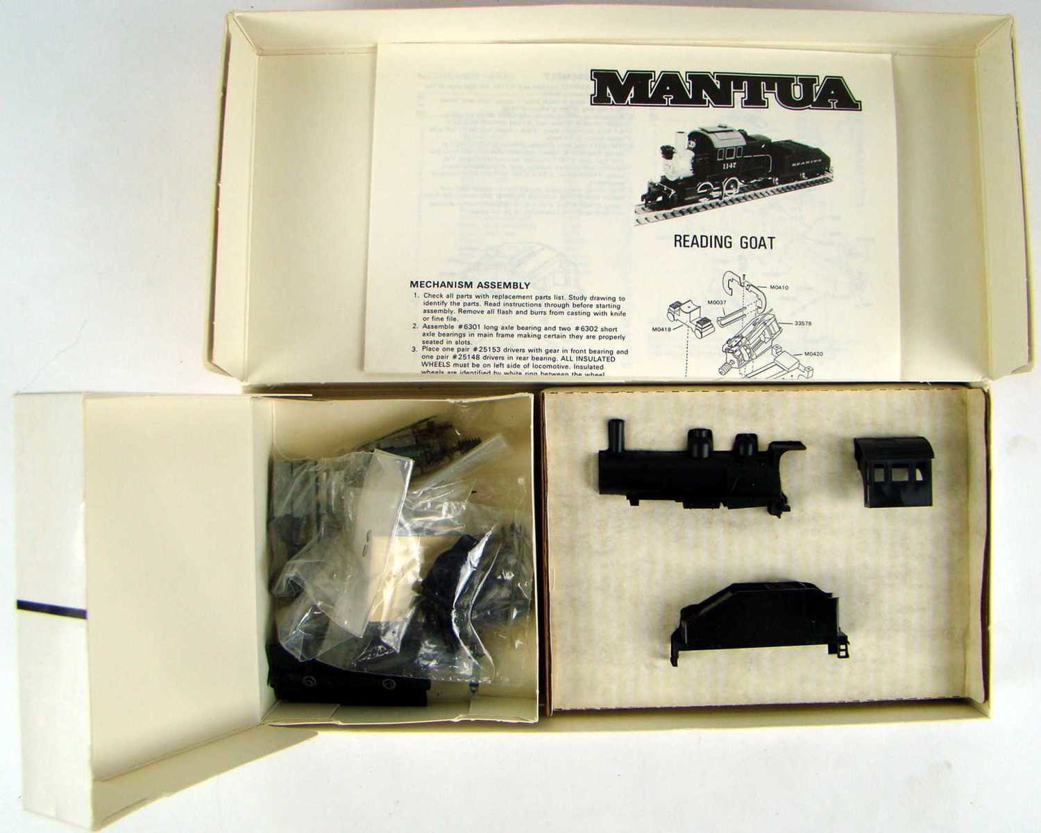 Mantua 535 Reading 0-4-0 Goat Camelback Kit HO Scale