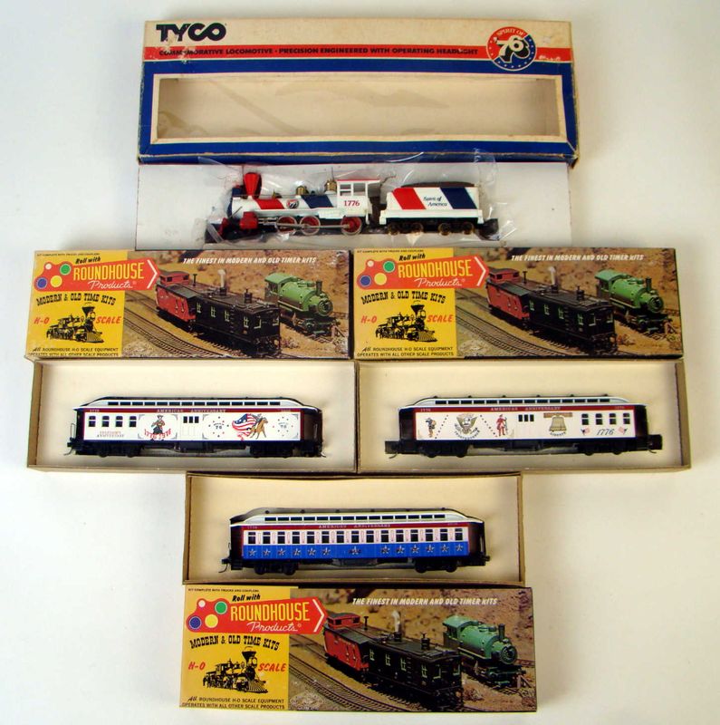 UPGRADED TYCO Bicentennial Spirit of America Steam Train Set HO Scale