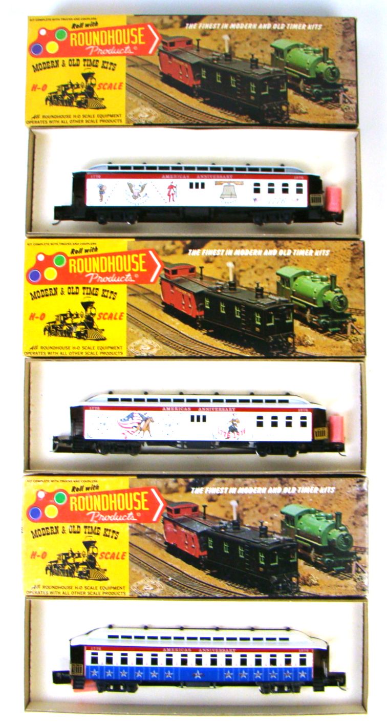 MRRHQ Custom Roundhouse Bicentennial Overland 3-Coach Set HO Scale