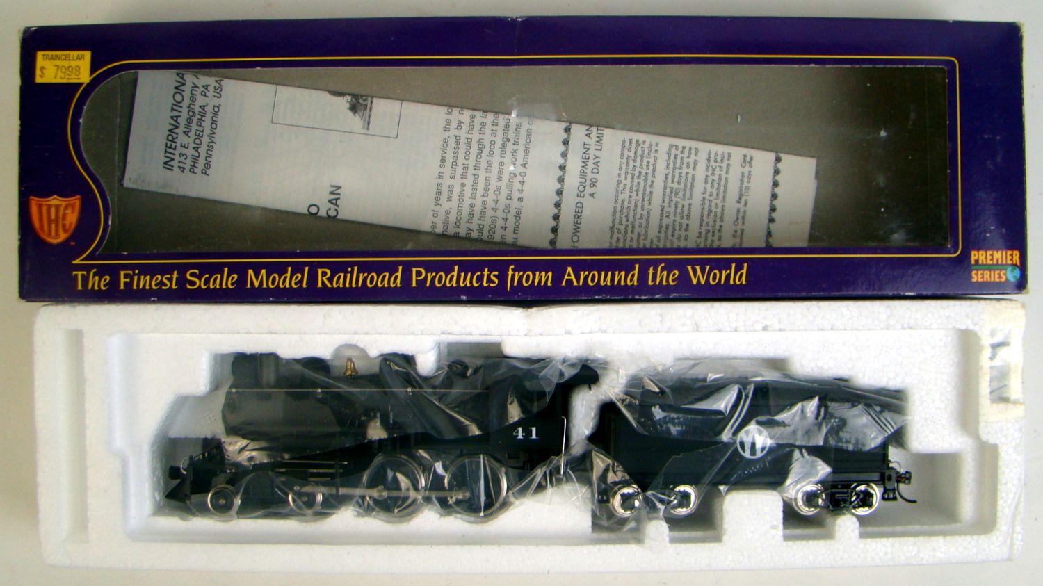IHC Premier M816 New York Ontario &amp; Western "Modern" American 4-4-0 Locomotive HO Scale
