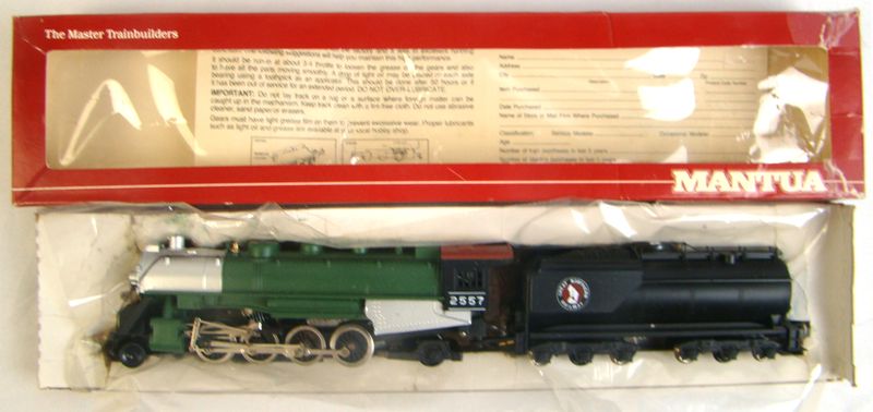 Rare Final Production "Small Box" Mantua 341-061 Great Northern 2-8-2 Mikado Locomotive #2557 w/"Vandy" Tender HO Scale