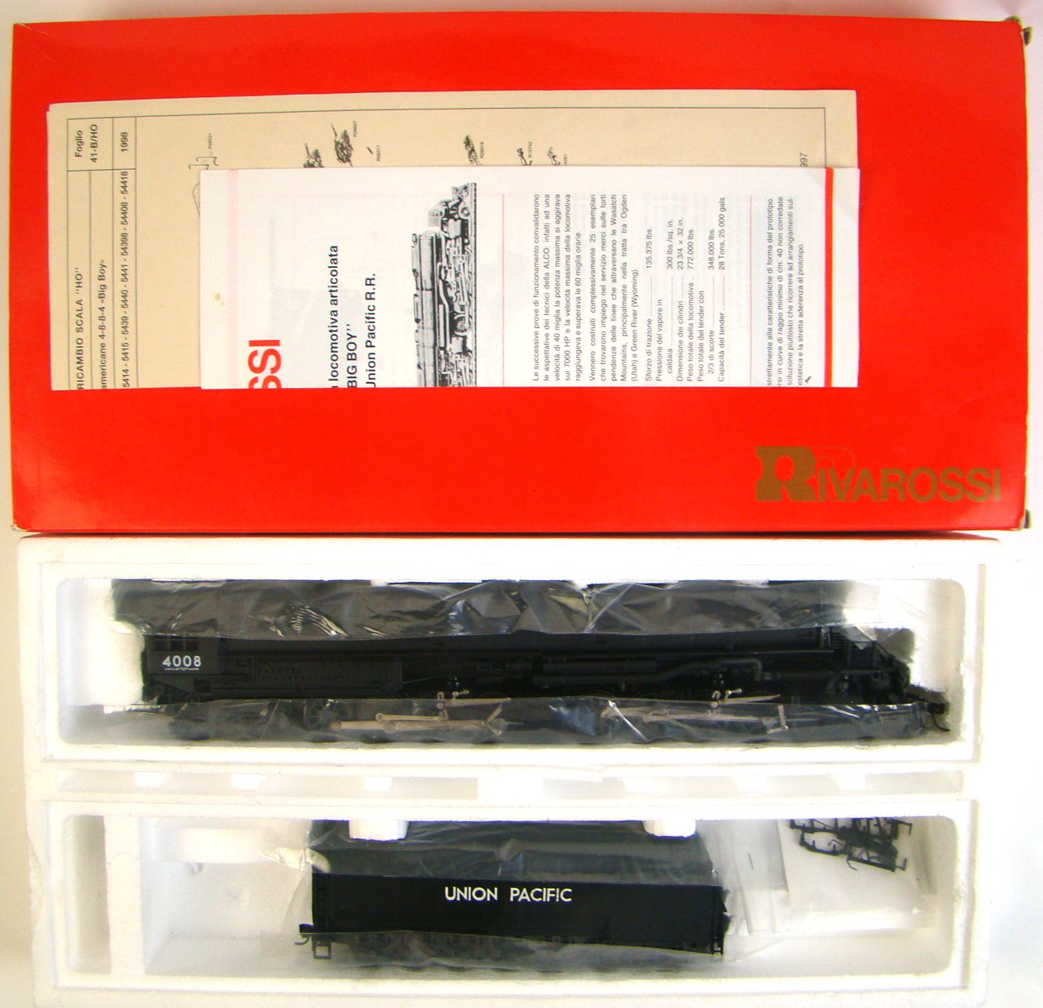 Rivarossi 5439 UP Class 4884/1 "Big Boy" #4008 HO Scale