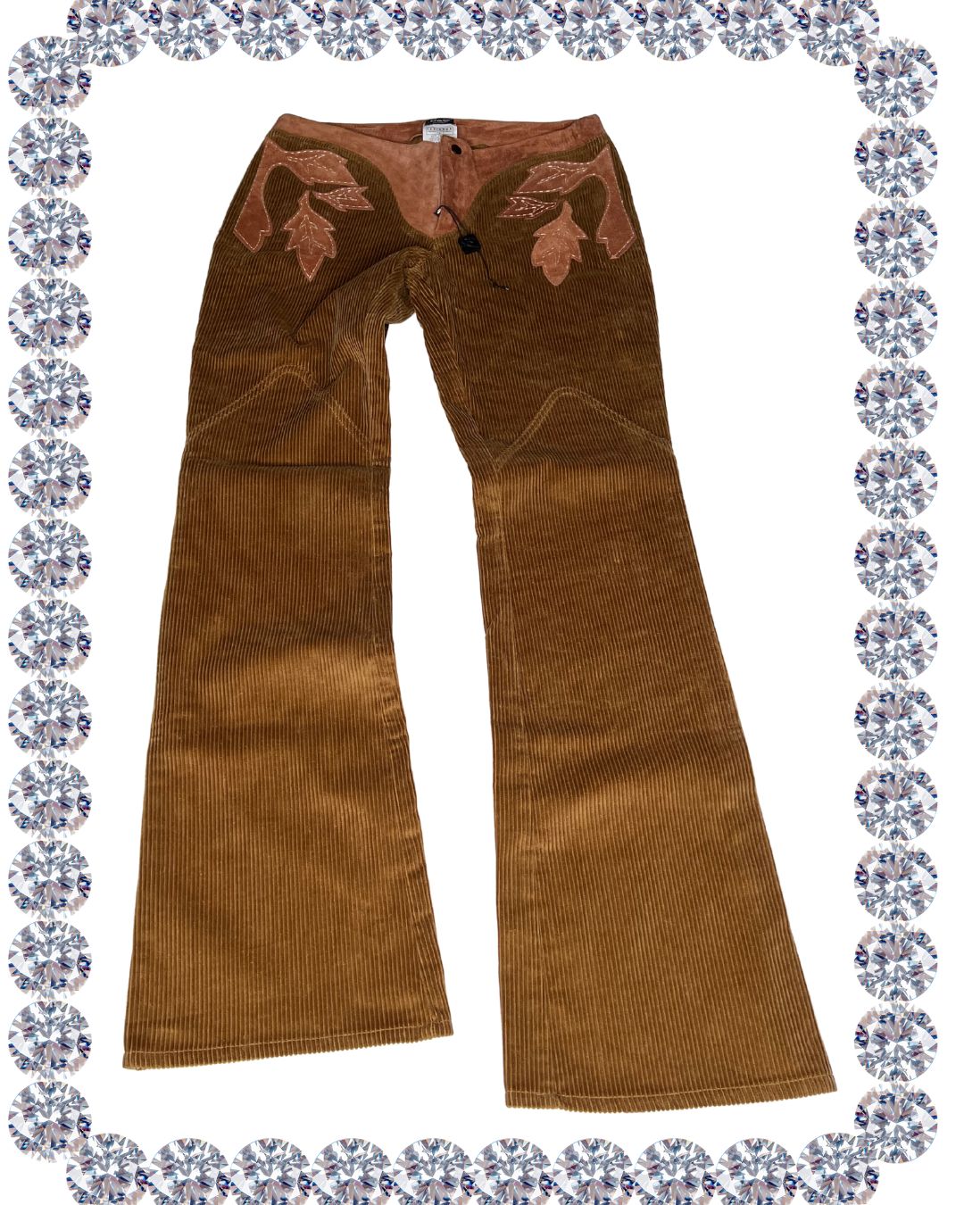 Dolce &amp; Gabbana (D&amp;G) corduroy and suede pants from the Fall/Winter 2002 collection New With Tags