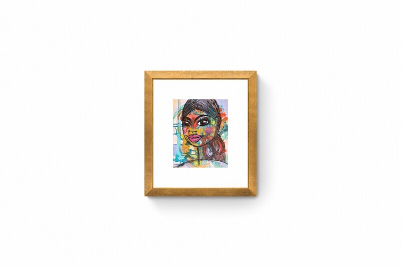 "CAROLINA" ARTE ORIGINAL - TECNICA ACRILICO-MIXTA SOBRE PAPEL