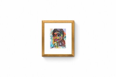"CAROLINA" ARTE ORIGINAL - TECNICA ACRILICO-MIXTA SOBRE PAPEL