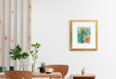 "FLOR" - ARTE ORIGINAL ABSTRACTO - TECNICA ACRILICO-MIXTA SOBRE LIENZO