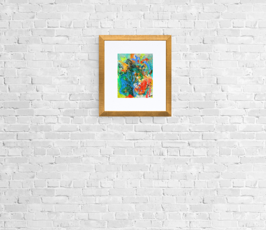&quot;FLOR&quot; - ARTE ORIGINAL ABSTRACTO - TECNICA ACRILICO-MIXTA SOBRE LIENZO
