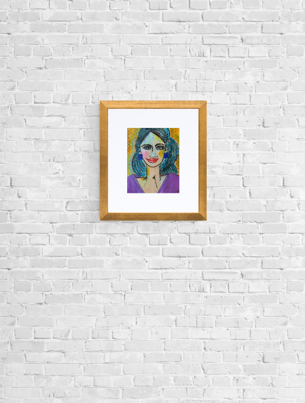 &quot;CECILIA&quot; ARTE ORIGINAL - TECNICA ACRILICO-MIXTA SOBRE PAPEL