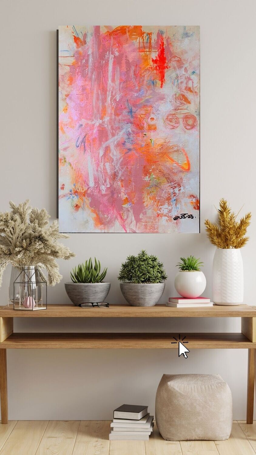 &quot;BLOOM&quot;- ARTE ORIGINAL ABSTRACTO - TECNICA ACRILICO-MIXTA SOBRE LIENZO
