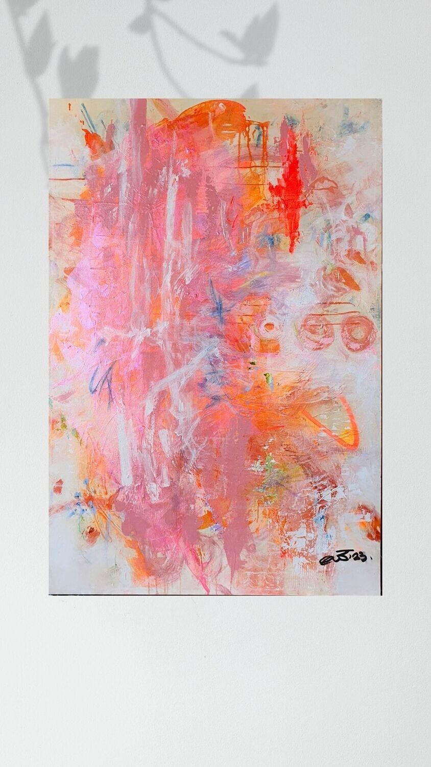 &quot;BLOOM&quot;- ARTE ORIGINAL ABSTRACTO - TECNICA ACRILICO-MIXTA SOBRE LIENZO